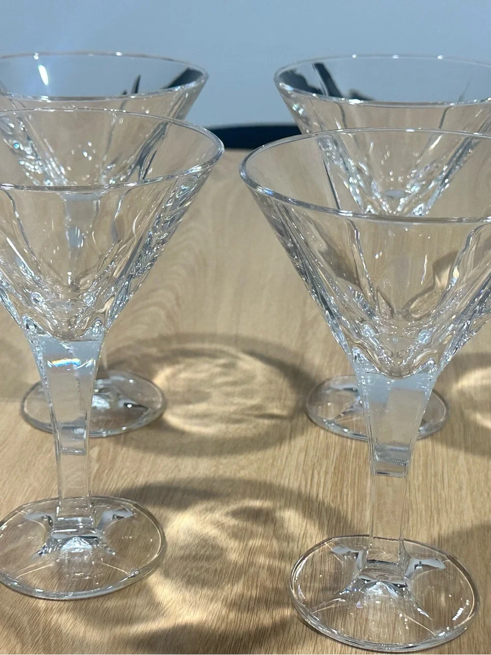Crystal Coupe Glasses - Clear Stemware (Set of 4)